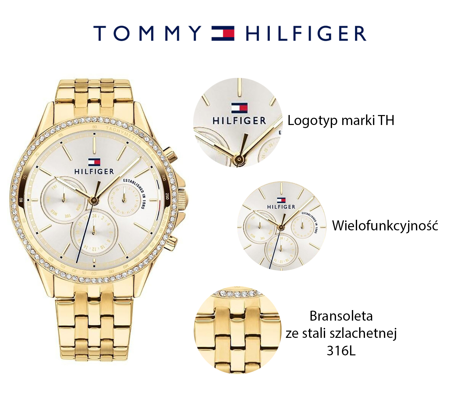 Zegarek damski Tommy Hilfiger 1781977 Ari - LuxTime - Autoryzowany ...